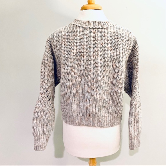 Point Sur Light Blue Chunky Cropped Sweater Sz S - Picture 10 of 12